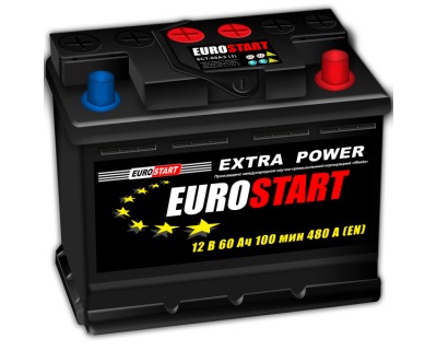 Westa EuroStart Extra Power (6 CT-60) 60Ah-480Aen R+ - фото 1